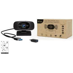 I-tec webkamera SOLOMON 200/ Full HD 1080p rozlišení/ mikrofon/ USB-A/ redukce na USB-C