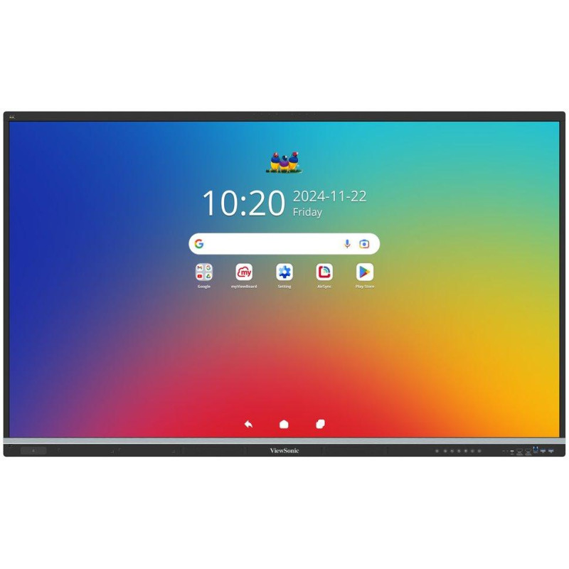 ViewSonic IFP 65" Android 14 EDLA, 50 Multi touch, 9H, 500nits, 8G/128GB/HDMI/VGA/DP/USB/RJ45/RS232