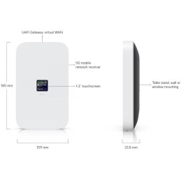 ROZBALENÉ - Ubiquiti UniFi 5G Max - 5G/LTE/3G modem pro UniFi, dual nano SIM/eSIM, 1x 2.5GbE, PoE