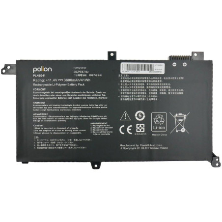 TRX Baterie Polion B31N1732 pro notebooky ASUS VivoBook S14 S430 X430 X571 - Li-Pol 3600mAh 41Wh/ neoriginální