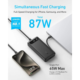 Anker Powerbanka/20000mAh/ 87W/ integrovaný USB-C kabel/ černá