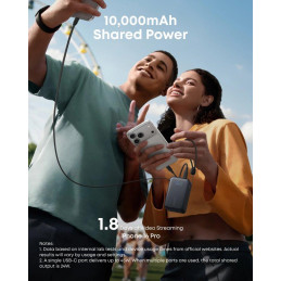 Anker Nano Powerbanka/10000mAh/ 45W/ integrovaný USB-C kabel/ černá