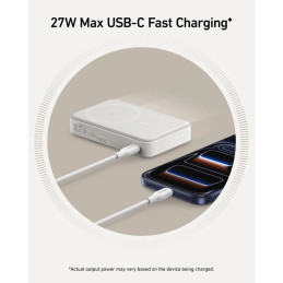 Anker MagGo Powerbanka/ 10000mAh/ 27W/ MagSafe/ bílá