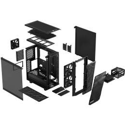 Fractal Design Meshify 2 Compact Black TG Light Tint / Midi Tower / průhledná bočnice / bez zdroje / černá