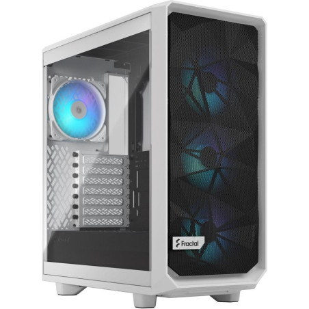 Fractal Design Meshify 2 Compact RGB White TG Clear Tint / Midi Tower / průhledná bočnice / bez zdroje / bílá