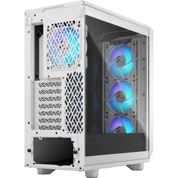 Fractal Design Meshify 2 Compact RGB White TG Clear Tint / Midi Tower / průhledná bočnice / bez zdroje / bílá