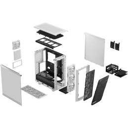 Fractal Design Meshify 2 Compact RGB White TG Clear Tint / Midi Tower / průhledná bočnice / bez zdroje / bílá