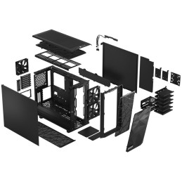 Fractal Design Meshify 2 Black Solid / Midi Tower / bez zdroje / černá
