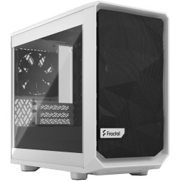 Fractal Design Meshify 2 Nano White TG Clear Tint / Mini ITX / průhledná bočnice / bez zdroje / bílá