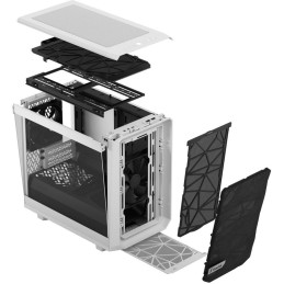 Fractal Design Meshify 2 Nano White TG Clear Tint / Mini ITX / průhledná bočnice / bez zdroje / bílá