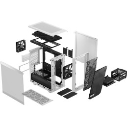 Fractal Design Meshify 2 Mini White TG Clear Tint / Micro ATX / průhledná bočnice / bez zdroje / bílá