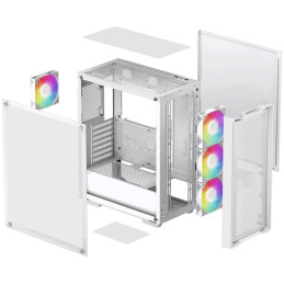 POŠKOZENÝ OBAL - DEEPCOOL skříň CC560 MESH V2 / ATX / 4x120 mm fan ARGB / USB 3.0 / USB 2.0 / mesh panel / bílá