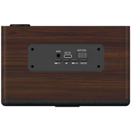 GENIUS repro SP-918BT/ Bluetooth 5.3/ 6W/ dobíjecí USB-C/ barva tmavé dřevo