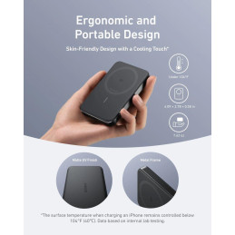 Anker MagGo Powerbanka/ 10000mAh/ 30W/ Bezdrátové nabíjení/ černá