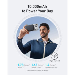 Anker MagGo Powerbanka/ 10000mAh/ 30W/ Bezdrátové nabíjení/ černá