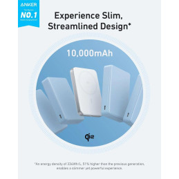 Anker MagGo Powerbanka/ 10000mAh/ 30W/ Bezdrátové nabíjení/ bílá