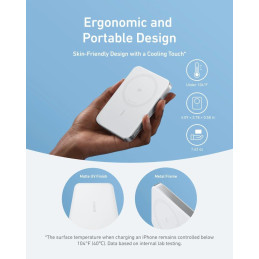 Anker MagGo Powerbanka/ 10000mAh/ 30W/ Bezdrátové nabíjení/ bílá