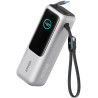 Anker Powerbanka/ 25000mAh/ 165W/ integrovaný USB-C a zasouvací kabel/ stříbrná