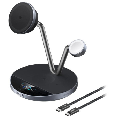 Anker Prime Nabíjecí Stanice/ 25W/ 3v1/ MagSafe/ Bluetooth/ šedá