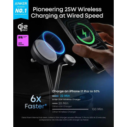 Anker Prime Nabíjecí Stanice/ 25W/ 3v1/ MagSafe/ Bluetooth/ šedá