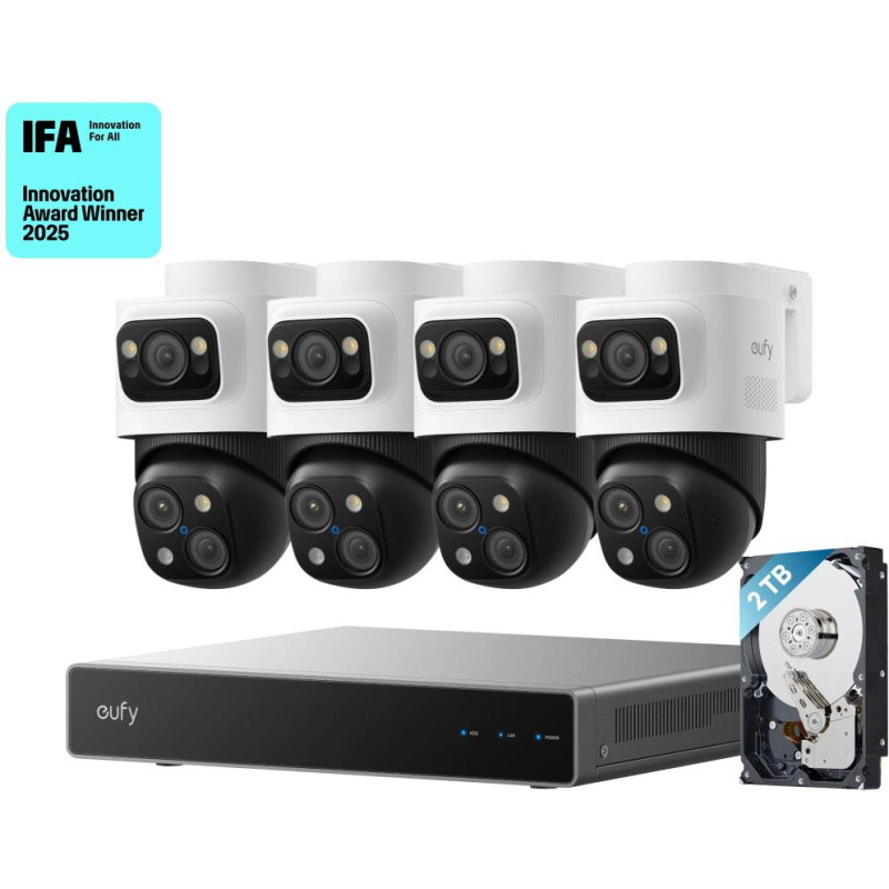 Anker Eufy 4x Eufy S4 MAX 4K + 1x NVR kit/ 8Mpx/ PTZ/ Starlight/ PoE