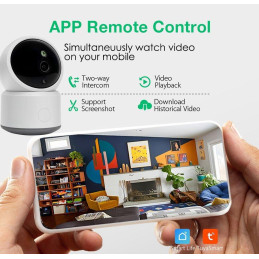 IMMAX NEO LITE SMART Security vnitřní kamera, P/T, Wi-Fi 2,4GHz a 5GHz, 4MP, ONVIF, TUYA