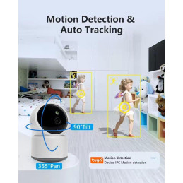 IMMAX NEO LITE SMART Security vnitřní kamera, P/T, Wi-Fi 2,4GHz a 5GHz, 4MP, ONVIF, TUYA