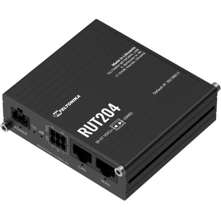 Teltonika RUT204 průmyslový router   1x LAN, 1x WAN, Dual SIM,  LTE, PoE-in, RS232, CAN-BUS, Wi-Fi 4