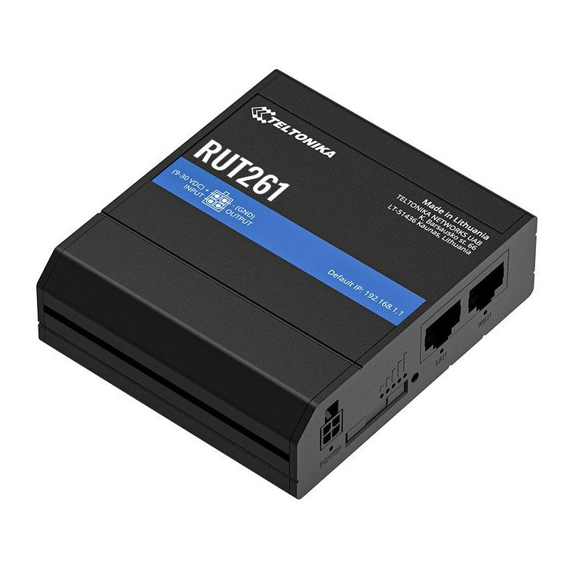 Teltonika RUT261 průmyslový router   1x LAN, 1x WAN, 1x SIM, LTE, Wi-Fi 4