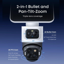 Anker Eufy S4 Solar/ bullet-to-PTZ/ 4K/ 130°/ AI detekce/ IP65/ bílá