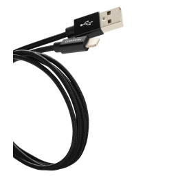 CANYON nabíjecí kabel Lightning MFI-3, opletený, Apple certifikát, délka 1m, černá
