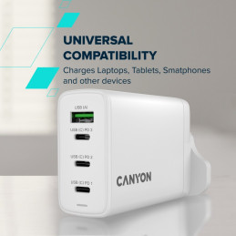 CANYON charger CUW140ACC GaN 150W 3xPD 1xQC EU White