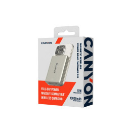 CANYON magnetic power bank OnPower 511 PD20W 10000mAh Aluminium Interstellar Black