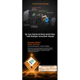 BLACKVIEW miniPC MP100 PRO Ryzen 5 7430U 4.3HGz 16/512GB,WiFi 6,BT 5.2,RJ45,4xUSB 3.2g1,2xUSB 3.2g2,1xHDMI,1xDP,W11Pro
