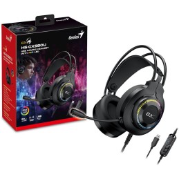 GENIUS GX GAMING headset - HS-GX580U/ USB/ RGB LED/ ovládání hlasitosti