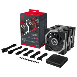 Ventilátor ASUS ROG Eurux GR120 ARGB Fan Reverse Black Edition 3Pack
