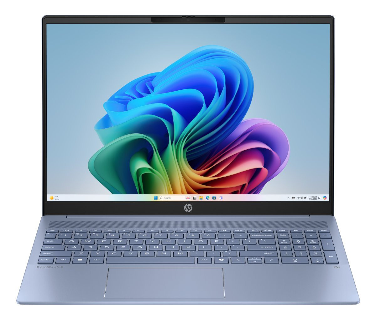 HP OmniBook 5 16-ag1005nc, Ryzen AI 7 350, 16.0 1920x1200/OLED/300n, UMA, 32GB, SSD 1TB, W11H, 3-3-0, Blue