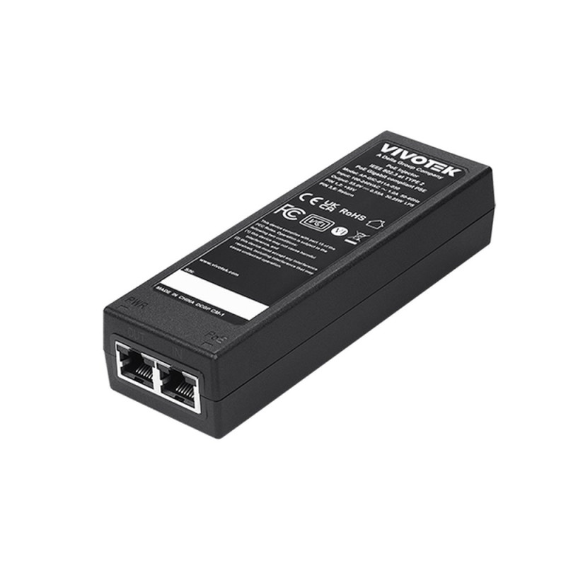 Vivotek AP-GIC-011A-030 PoE injektor, 1× GE, 30W, IEEE 802.3af/at