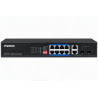 Vivotek AW-FGT-100P-110 Switch, 8× FE PoE + 2× GE Combo, 802.3af/at, PoE 110W, dosah až 250 m, nemanagovaný