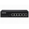 Vivotek AW-GEL-065A-060 Lite Switch, 4× GE PoE + 2× GE, 802.3af/at, PoE 60W, VLAN, dosah 250 m, managed