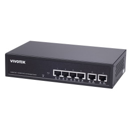 Vivotek AW-GEL-065A-060 Lite Switch, 4× GE PoE + 2× GE, 802.3af/at, PoE 60W, VLAN, dosah 250 m, managed
