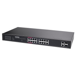 Vivotek AW-GEL-205A-260 Lite Switch, 16× GE PoE + 2× GE + 2× SFP, af/at/bt, PoE 260W, dosah 250 m, managed