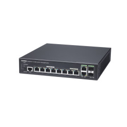 Vivotek AW-GEV-108A-130 Switch, 8× GE PoE + 2× GE/SFP Combo, 802.3af/at, PoE 130W, managed