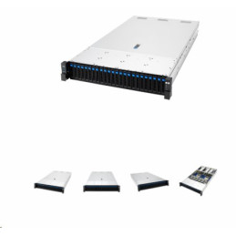 ASUS 2U RS720A-E13-RS24/3.2K/24N/G 2x SP5 (LGA 6096P) 24x DDR5 / 24x NVMe / GPU / 1x LAN / 3.2kW
