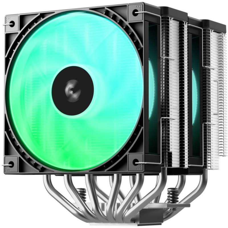 DEEPCOOL chladič AG620 G2 ARGB/ 2x 120mm fan / 6x heatpipes / PWM / pro Intel i AMD / černý