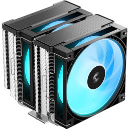 DEEPCOOL chladič AG620 G2 ARGB/ 2x 120mm fan / 6x heatpipes / PWM / pro Intel i AMD / černý
