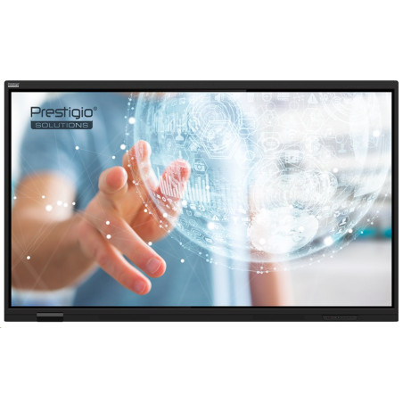 PRESTIGIO SOLUTIONS Multiboard 75-inch Light Series Gen 7, Android 14, Google EDLA, AI button, 8/128GB, 50TP, black