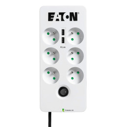EATON Protection Box 6 USB FR, přepěťová ochrana, 6 výstupů, zatížení 10A - poškozená krabice
