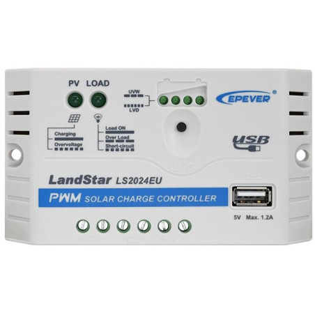 EPEVER LS2024EU solární PWM regulátor 12/24V, 20A, vstup 30V/50V