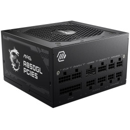 POŠKOZENÝ OBAL - MSI zdroj MAG A850GL PCIE5/ 850W/ ATX3.0/ akt. PFC/ 7 let celk. záruka/ 120mm fan/ modulární kabeláž/ 80PLUS ..